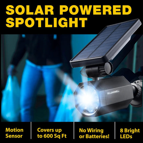 Bionic Spotlight Solar Motion Light For Outdoors 25 Feet Coverage, Waterproof Frost Resistant Patio Yard Lighting, As Seen On TV