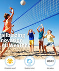 Volleyball Net Outdoor Pro Heavy Duty All Weather With Extended Stainless Steel Cable And Extra Thick Borders
