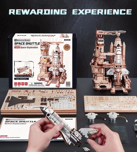 Space Shuttle Dynamic Launch Base With Motorized Lift And LED Light Effects 1 To 420 Scale Collectible Building Kit displayed