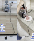 Foot Switch Pedal Momentary Normally Off Press And Hold To On 10 Ft Cord UL Listed 3 Prong Piggyback Plug attached to appliances