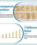 M3 Brass Flat Head Phillips Machine Screws And Hex Nuts Kit 240 Pieces With 120 Nuts For Electronics Furniture Assembly And Mechanical Projects Must Have All In One DIY Fastener Set, transparent partition box with 7 sizes