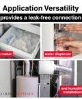 Plug And Play Ice Maker Water Line Kit For Fridges And Freezers With One Quarter Inch By Twenty Five Feet Poly Tubing application versatility