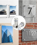 Pro Grade Stainless Steel 60 Pcs Standoff Screws Half Inch By One Inch Mounting Hardware For Glass And Acrylic Frames Signs And Wall Displays Hanging Pictures Office And Retail Use Easy Install Durable And Secure Wall Mounting used on acrylic picture and number displays on walls