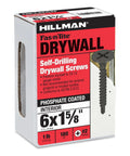 Six Fine Thread Self Drilling Drywall Screws Black Phosphate Coating Two Point Drill Tip Phillips Recessed Drive Ships In A One Eighty Piece Tin For Snappy Wall Hangs And Zero Drill Hassle On The Job Site Today.
