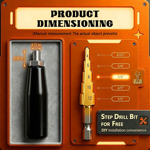 Cool Touch Damper Handle for Smokey Mountain WSM Kettle Grill, Heat Resistant Thumb Knob With M8 Threaded Stem dimensions.