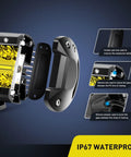 Exploded view of 4 Inch Yellow LED Pods Dual Pack 60W Flood And Spot Combo Driving Fog Lights with waterproof features
