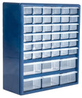 Durable 42 Compartment Plastic Storage Drawer Organizer For Desktop Or Wall Mount Clear See Through Drawers For Hardware Parts Crafts Beads Tools And DIY Projects