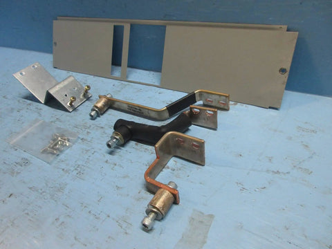 PRL4 Panelboard Connector Kit For Single Mounted Breakers KD KDB HKD KDC with metal brackets and screws on blue surface