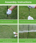 Assembly instructions for Six Pack Of 7 Foot Fiberglass Greenhouse Hoops For Raised Beds Rust Proof Garden Netting Support Kit