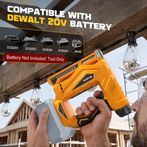 Slick Cordless Brad Nailer And T50 Stapler Compatible With Dewalt 20V Battery for easy use in home DIY projects.