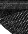 Close-up of Six Pack Commode Mats For Odor Control And Urine Spills showing non-slip rubber backing in black material