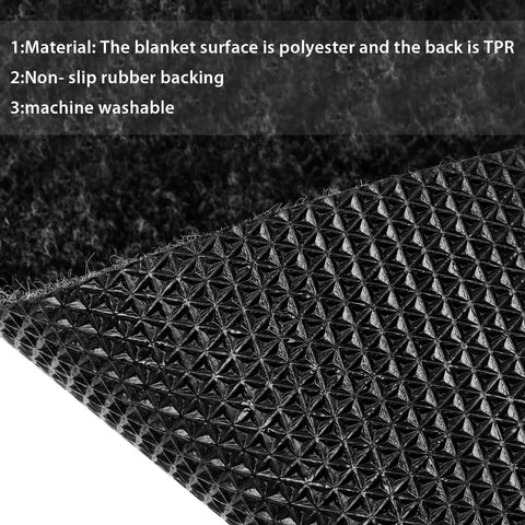 Close-up of Six Pack Commode Mats For Odor Control And Urine Spills showing non-slip rubber backing in black material