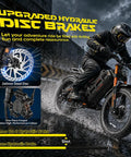 Heavy Duty 26 Inch Electric Bike With Badass 6000W Dual Motor And 80Ah Battery riding through water with upgraded hydraulic disc brakes.
