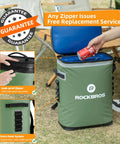 Leak Proof Insulated Backpack Cooler Holds 36 Cans Soft Side Waterproof Bag keeps your brews ice cold without the drip in green.