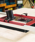 Dust Collection Shroud For Slab Flattening Router Sled With Two And Fifteen Thirty Second Inch Dust Collector Interface Fits Most Routers And Dust Extractors
