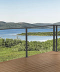 Straight Out The Box 20Ft Bronze Cable Railing Kit For Decks With Marine Grade Stainless Steel Wire Pre Drilled Posts And Base Mount in scenic view.