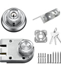 Keyless Jimmy-Proof Deadbolt Lock With Unpickable Night Latch And Anti Mislock Button 304 Stainless Steel components and keys
