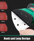 Detail Sander With Vacuum Attachment Easy Access For Tight Corners 13000 OPM Palm Sander 1 2 Amp With 12 Sandpapers