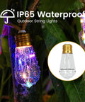 Vintage Hemp Rope Solar String Lights With 20 Shatterproof Bulbs 8 Modes And Memory Function Sun Powered Waterproof Outdoor