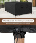 Heavy Duty Outdoor Patio Furniture Covers For 110 X 56 Inch Fit 4 By 9 Ft Tables And Chairs Waterproof Weatherproof 600D Oxford PU