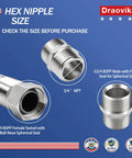 Heavy Duty 3/4 Inch Jumper Hose For Air Compressor 20 Inches Long With Swivel NPT To BSPP Adapter 870 PSI Hex nipple sizes shown for compatibility.