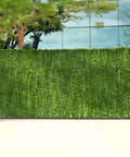 Heavy Duty Privacy Hedge Slats For Chain Link Fence No Fuss Outdoor Privacy Screen For Balcony Patio Yard And Garden Delivers Up To 90 Percent Blockage With Lush Hedge Look Ideal For Pets And Cozy Enclosed Spaces installed on chain link fence
