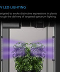 Four 11 Inch Targeted Spectrum UV LED Grow Light Bars With 365nm And 395nm Diodes in grow tent with digital dimming for plants