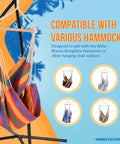 Boho Breeze C Style Hammock Chair Stand for Patio or Porch, beefy steel frame, compatible with various hammocks
