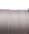 Close-up of Beefy 1/8 Inch T316 Stainless Steel Deck Cable Railing Kit with 7x7 Aircraft Wire Rope, 1500 Ft Roll