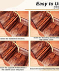 Installation guide for Six Pack Metal Lid Support Hinges With Screws, 4.72 Inch By 0.71 Inch, in wooden box