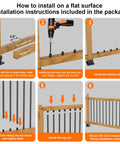 30 Pack 32 Inch Black Aluminum Deck Balusters Heavy Duty Railing Spindles For Porch installation instructions with tools.