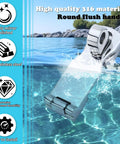 Marine Grade Door Hasp Anti Rattle Boat Latches With Turning Padlock Eye Mount 316 Stainless Steel floating on water surface.