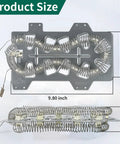 Dryer Heating Element Replacement Compatible With Samsung DV337AEL DV338AEB steel coil with dimensions 9.80 x 6.73 inches