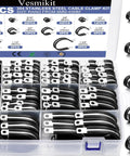 112 Piece Cable Clamps Kit Stainless Steel 304 Rubber Cushioned Assortment For Hoses Tubes Automotive Fuel Line And Wiring Ten Sizes From One Quarter Inch To One And Three Quarters Inch Anti Rust Waterproof Oil Proof Salt Resistant