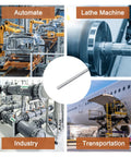 Ten Round Aluminum Rods Two Millimeters In Diameter And Twelve Inches Long 6063 Aluminum Bar Stock For Lathe Projects Industry Construction And DIY Crafts Durable Corrosion Resistant Shop Grade; shown in lathe, automation, industry, transportation.
