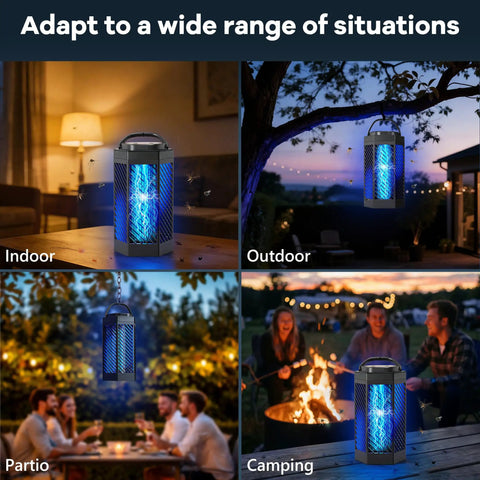2 In 1 Mosquito Zapper For Indoor And Outdoor Use With 8000mAh Battery USB Rechargeable LED Light Portable Fly Trap In Various Settings