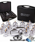 Ultimate Pro Cupping Therapy Set With 18 Multi Sized Vacuum Cups Two Hand Pumps and detailed guide for Myofascial Release