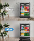 24 Inch Heavy Duty Silicone Appliance Floor Mat With Raised Edges Zero Spill Washing Machine Leakage Catcher Tray Keeps Tiles Bone Dry Under Mini Fridge And Dryer Nifty Floor Saver Pad Always On Point Design showcased in before and after images.