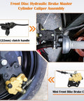 Front Hydraulic Disc Brake Master Cylinder Caliper Assembly With Pads For 50cc 70cc 90cc 110cc And 125cc Dirt Bikes Pit Bikes