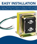 16 Volt 10VA Door Chime Transformer For Most Chime Systems Easy Install Durable Design Ideal Replacement Or New Install 1 Pack