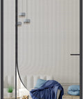 Heavy Duty Magnetic Screen Door With Reinforced 255g/m2 Mesh, Reversible Left Or Right Opening, Fits 36 x 96 Inch Doors, Retractable Magnetic Closure, Built To Last Door Curtain For Single Front Door with visible thicker mesh against interior room background