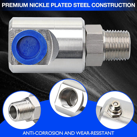 Half Inch MXF Hose Reel Swivel With Grease Zerk Fitting 5124 NiAl Heavy Duty Joint for home garage and industrial use