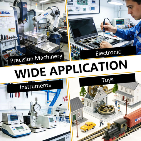 Image showing wide application of precision machinery, electronic instruments, and toys with various industrial and electronic equipment.