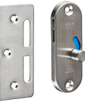 Slick Surface Mount Door Latch In Satin Finish, 304 Stainless Steel And Brass, HC-85/S Model For Cabinets And Doors, front view