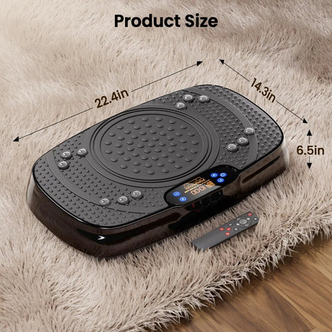 Vibration Plate Exercise Machine For Home Fitness With Full Body Vibration, Weight Loss And Lymphatic Drainage, 400 Lb Capacity on carpet