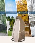 Built Tough Heavy Duty Patio Egg Chair Cover With Zipper, Weatherproof Outdoor Hanging Egg Chair Protector, outdoor view