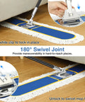 48 Inch Commercial Dust Mop Featuring Oversized Head Heavy Duty Floor Sweeper Big Rugged Workhorse with swivel joint for tight spaces.