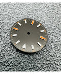 29mm Watch Dial With Hands Set For Miyota 8215 8200 8205 821A 2813 3804 Movements, circular view on textured surface