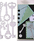 9 Piece Vintage Keys Metal Cutting Dies Set For Scrapbooking And Card Making Dope DIY Die Cuts And Embossing Stencils for crafts