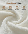 Plush teddy fleece fabric, soft touch, breathable, skin-friendly for Big And Tall Office Chair With Flip Armrests For Pets And Cross Legged Sitting Boss Level Ergonomic Computer Gaming Chair With Foot Rest Teddy Fleece Wide Seat Reclining Desk Chair For Home Office.